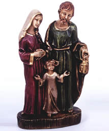 Sagrada Família estil. (3 peças em uma) 23cm pintura clássica